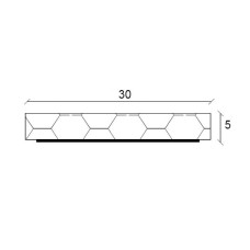Silicone sponge rubber square cord white self adhesive & FDA certificated | 30 x 5 mm | per meter